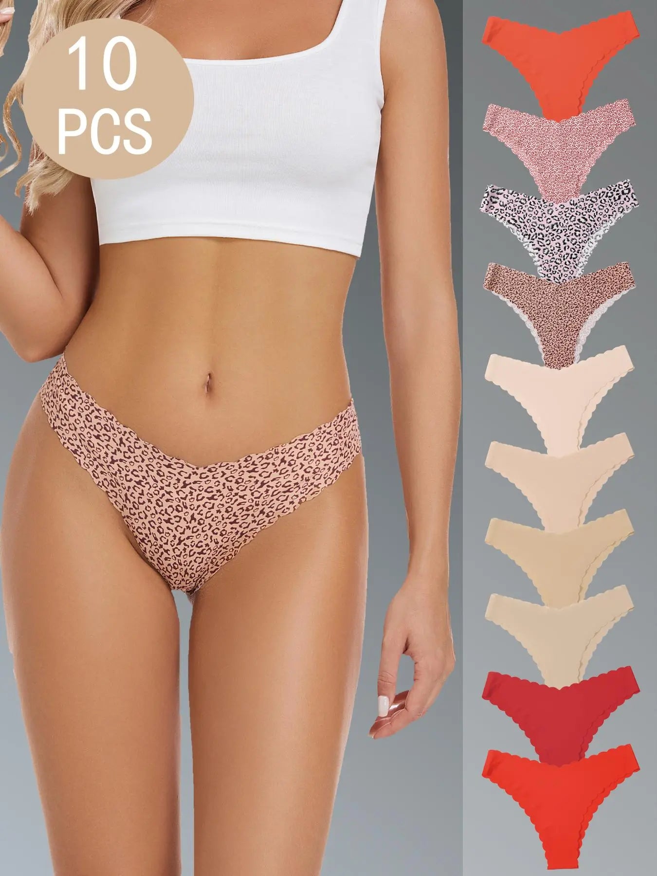 Women's Leopard & Floral Underwear Set - All Season Comfort