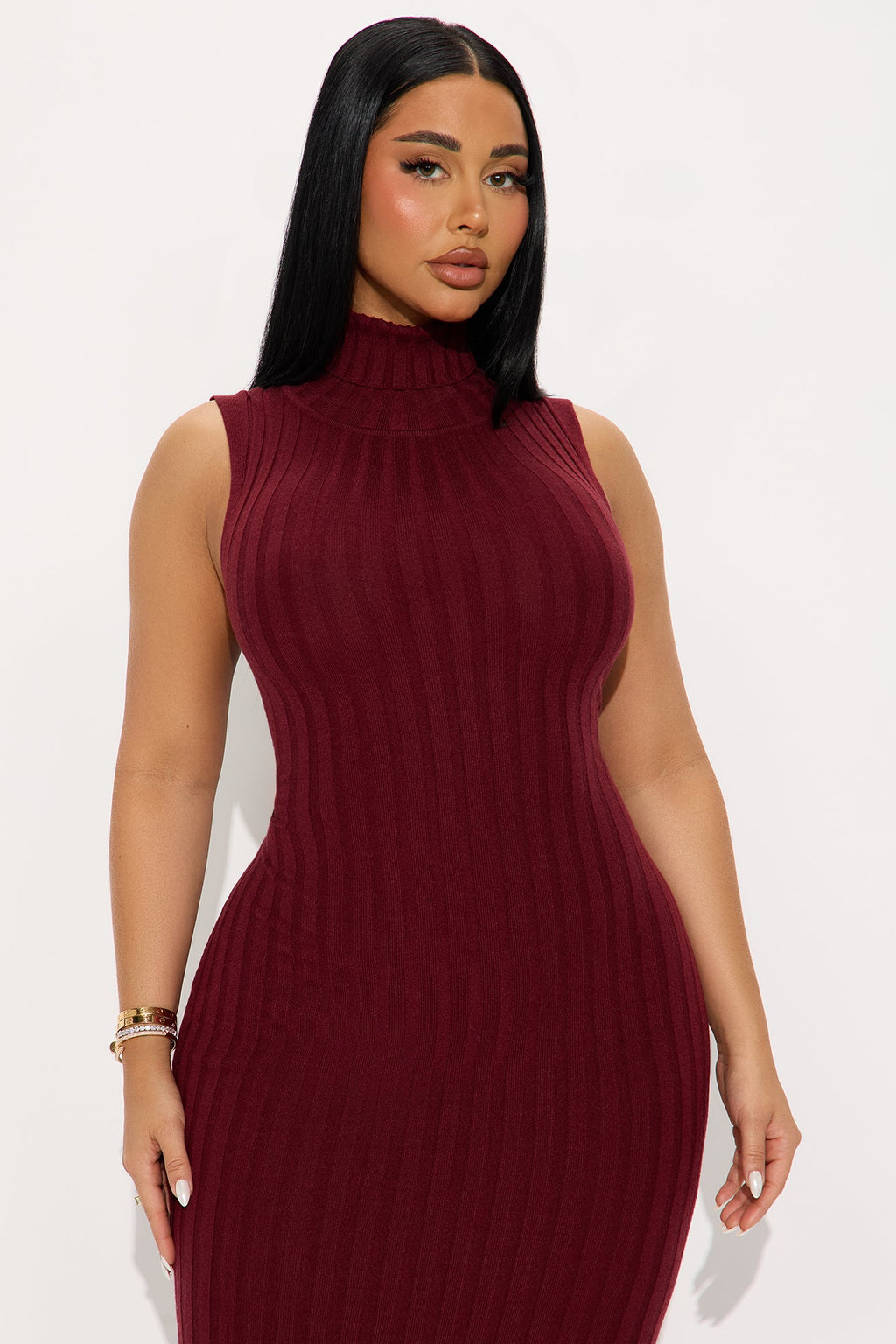 Warm Promises Ribbed Maxi Dress - Black