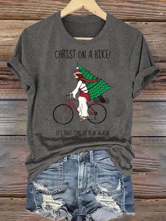 Women's  It's That Time Of Year Again Christian Washed  T-Shirt