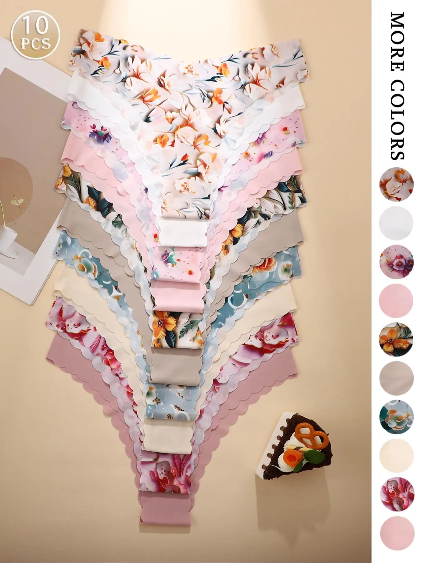 Women's Leopard & Floral Underwear Set - All Season Comfort