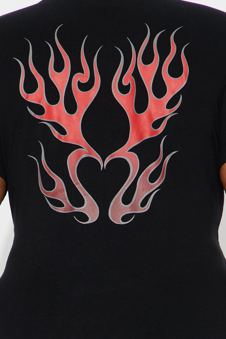 Von Dutch Flames Long Sleeve Mini Dress