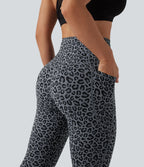 UltraSculptTM Leopard Print High Waisted Tummy Control Yoga Leggings with Pockets