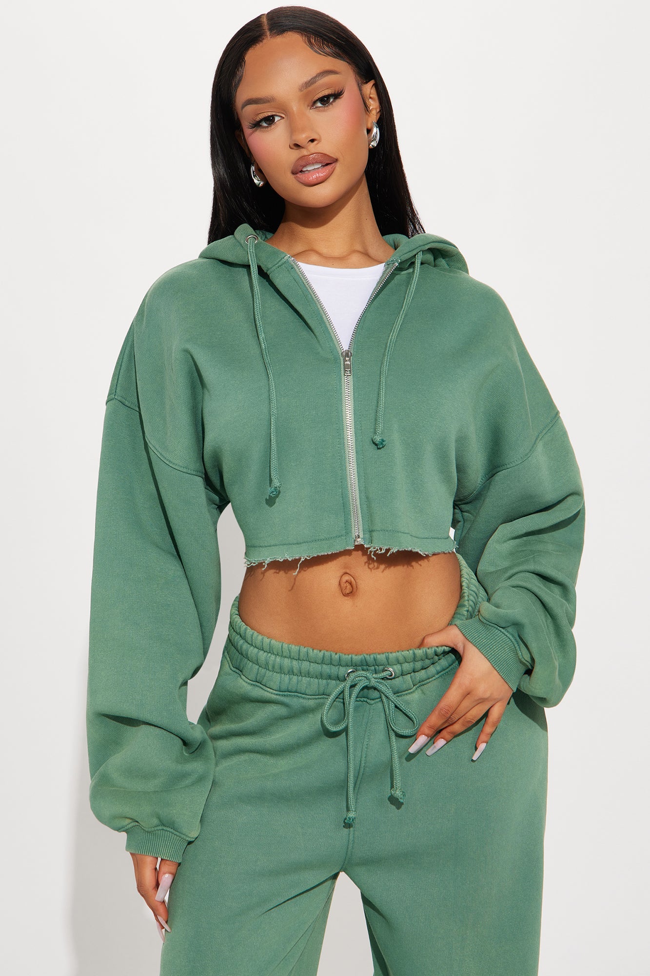 On The Go Fleece Pant Set - Blue