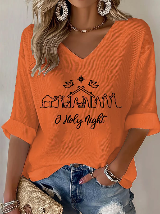 Women's Nativity Faith Print T-shirt