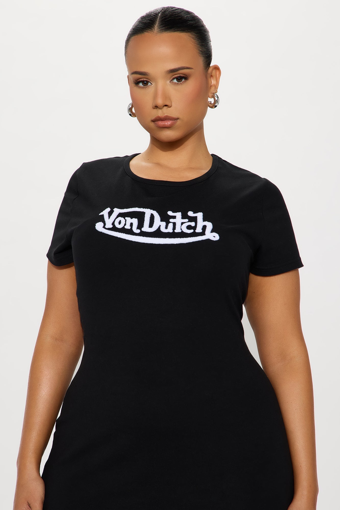 Von Dutch Chenille Patch Mini Dress