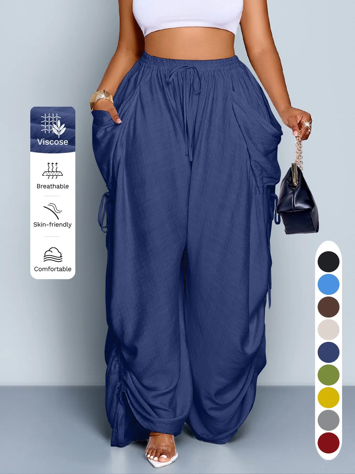 Women's Casual Loose-Fit Wide Leg Pants
