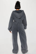 On The Go Fleece Pant Set - Blue