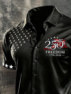Men's Retro Independence Day Patriot Short-Sleeve Shirt