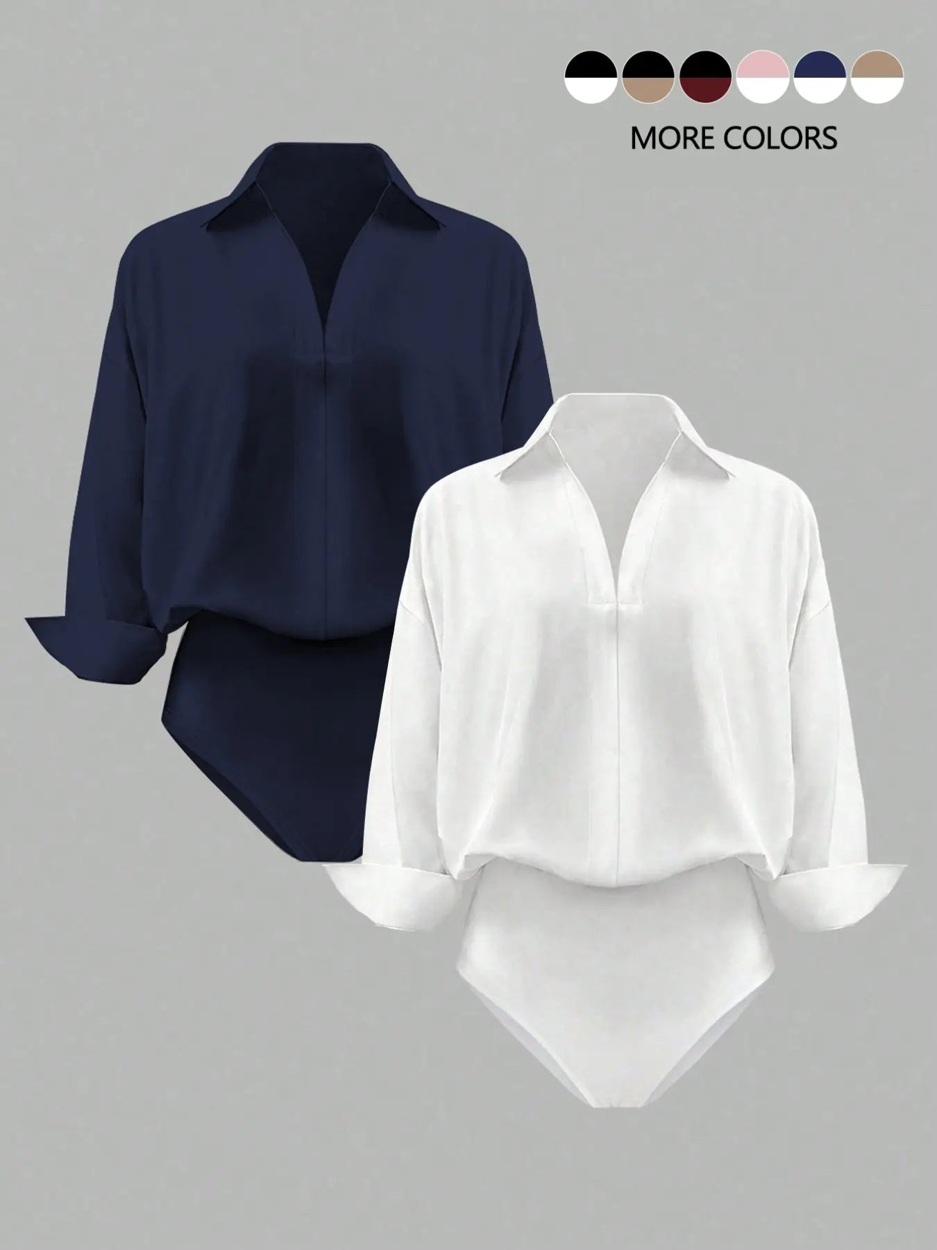 Women's Elegant V-Neck Long-Sleeved Jumpsuit