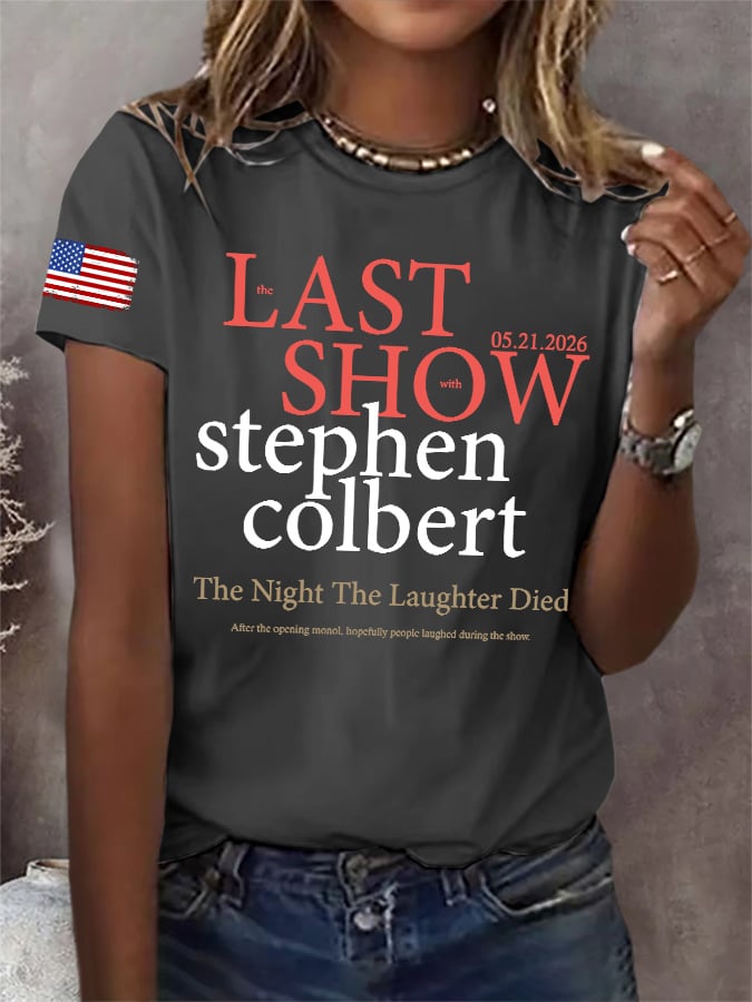 🔥Buy 3 Get 15% Off🔥Retro Last Show 05.21.2026 The Night The Laughter Died After The Opening Monol, Hopefully People Laughed During The Show Print T-Shirt