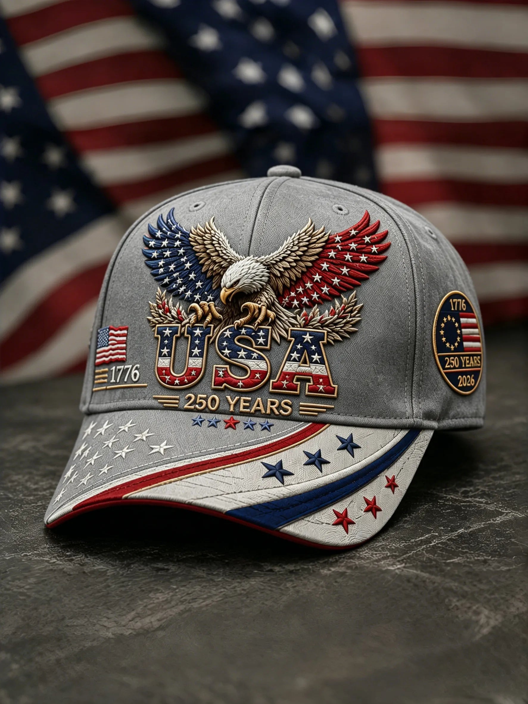 USA 250th Anniversary Printed Hat