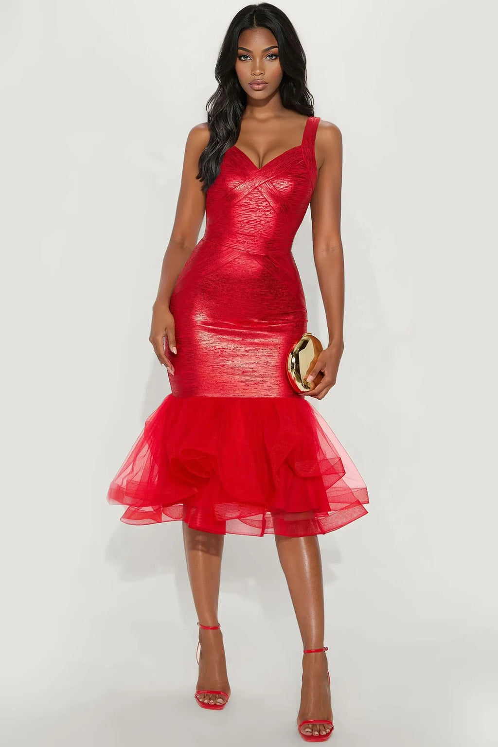 Mermaid Fresh Out Of Fashion Week Midi Dress - Black