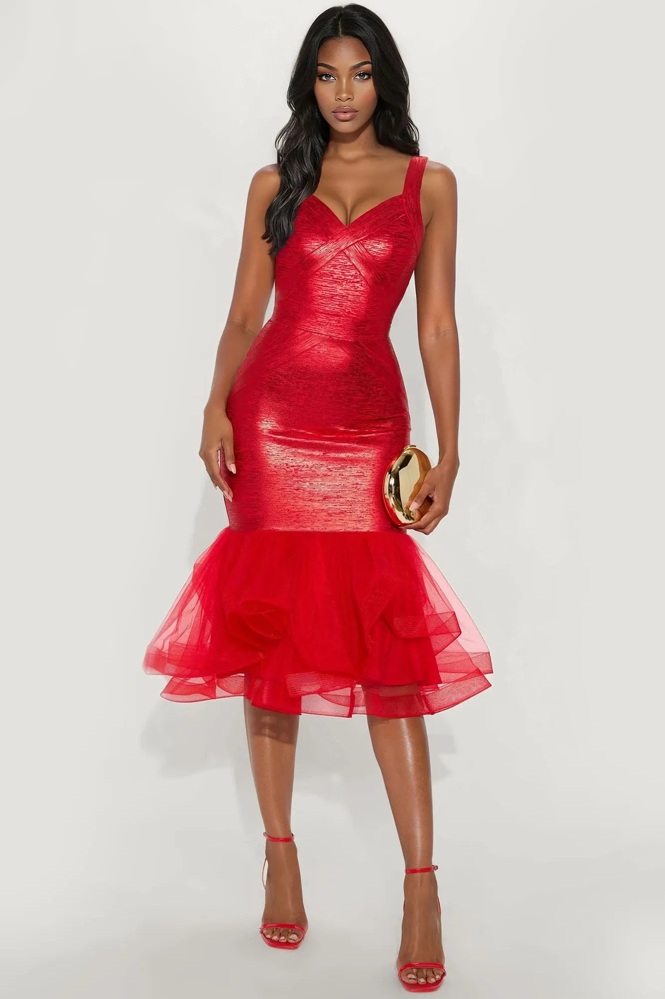 Mermaid Fresh Out Of Fashion Week Midi Dress - Black