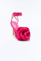 Love Is Blooming Heeled Sandals - Black