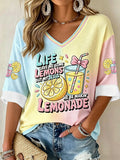 Life Gave Me Some Lemons, But My Jesus Will Turn Them Into Lemonade. Women'S Faith Print T-Shirt