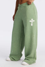 Double The Intentions Washed Fleece Pant - Pink