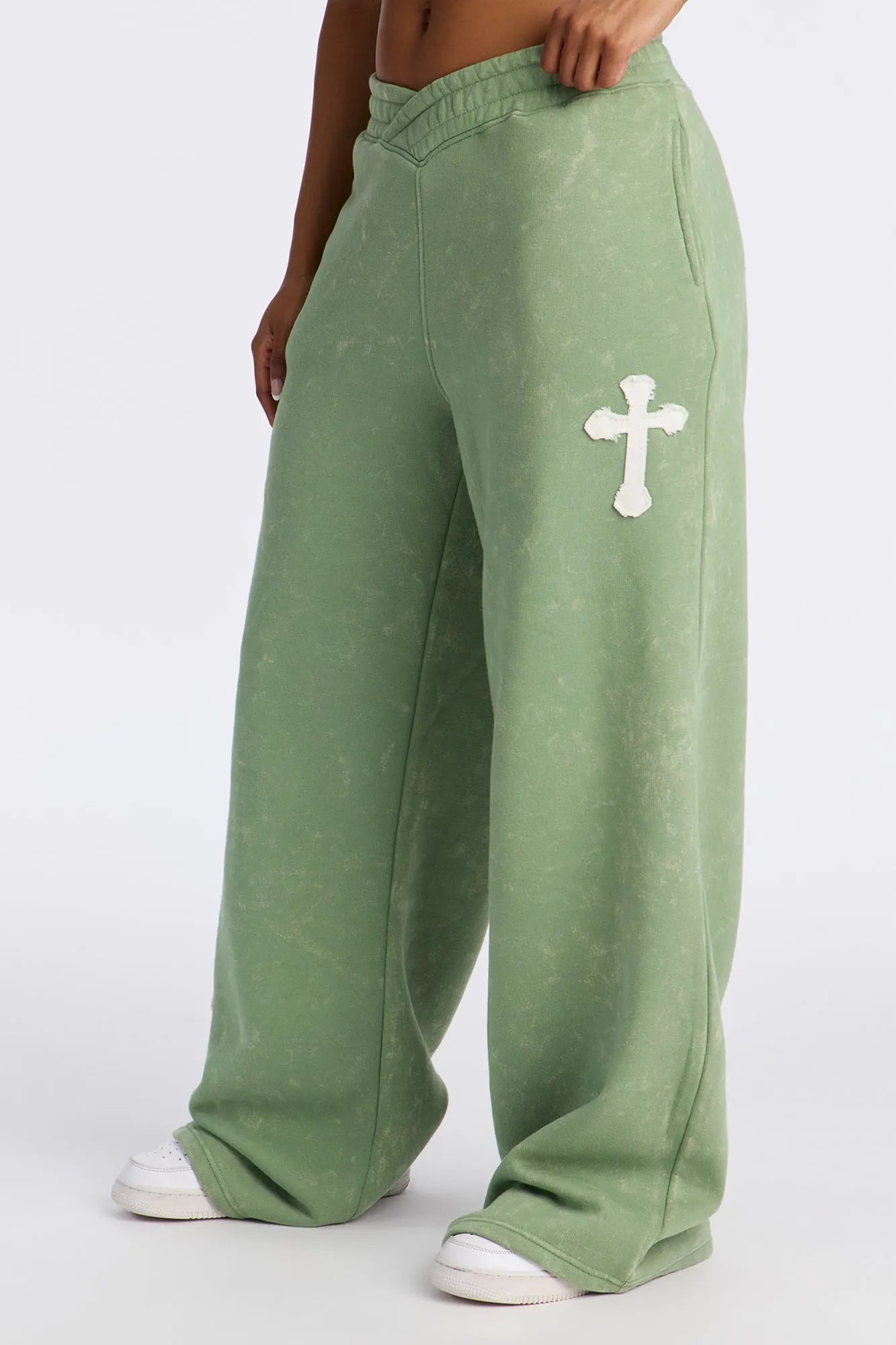 Double The Intentions Washed Fleece Pant - Pink
