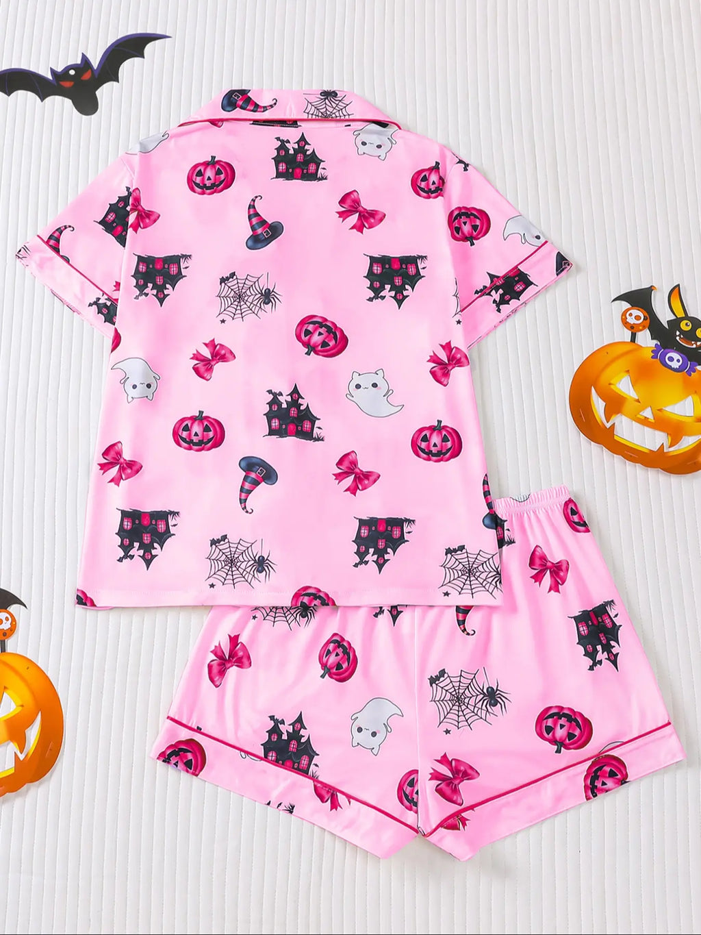 Women Christmas Pajama Set, Santa & Bowknot Tree Pattern