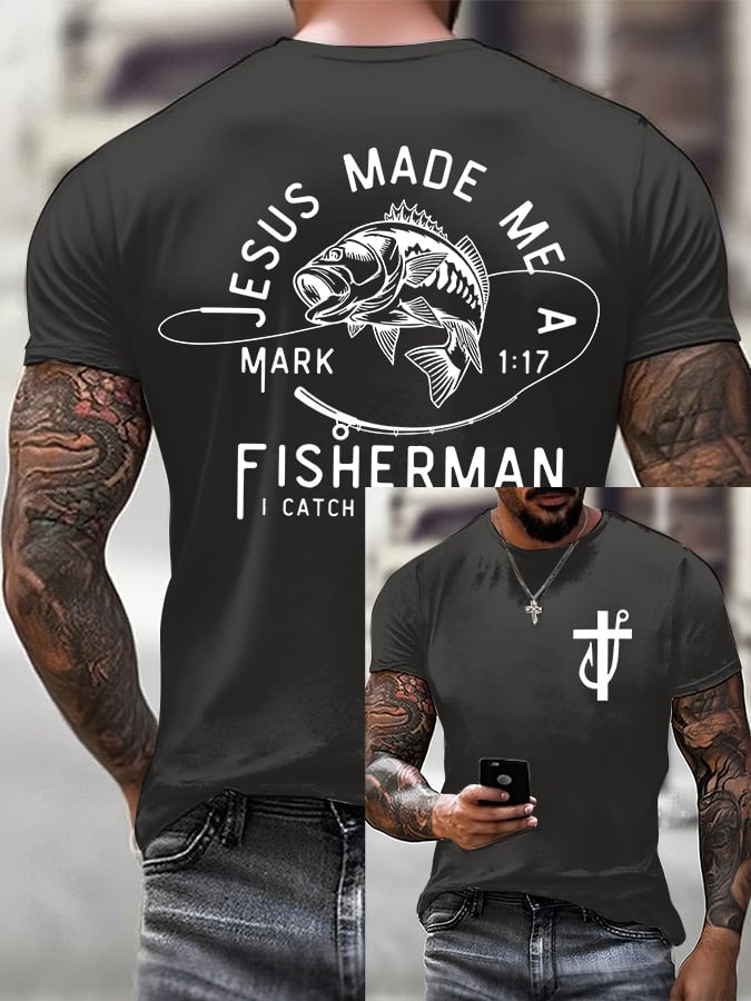 🔥Buy 3 Get 15% Off🔥🔥Hot Sale Picks 🔥Men'S Fishing Faith Short-Sleeved T-Shirt
