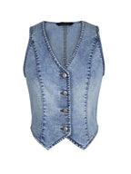 Women's Slim-Fit Denim Vest for Casual Summer Wear