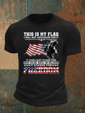 Men's  THIS IS MY FLAG Print T-Shirt