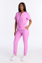 Full Shift Stretch Jogger Scrub Uniform Jumpsuit - Black
