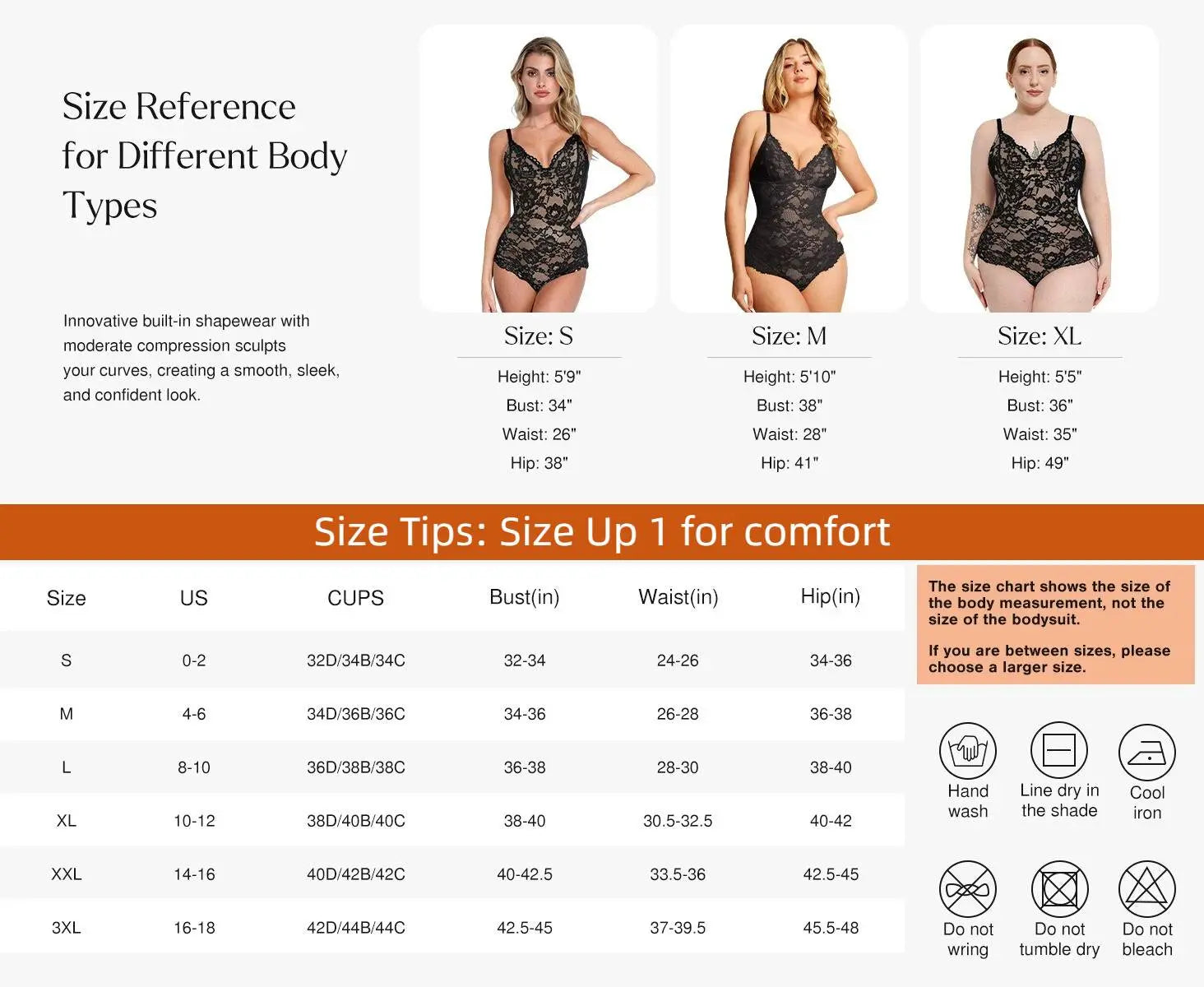 Popilush Basic Full Lace Built in Shapewear Bodysuit Women Vneck Compression Sleeveless Thong Tummy Control Backless Adjustable Sexy Bodysuit Womenswear Summervibe