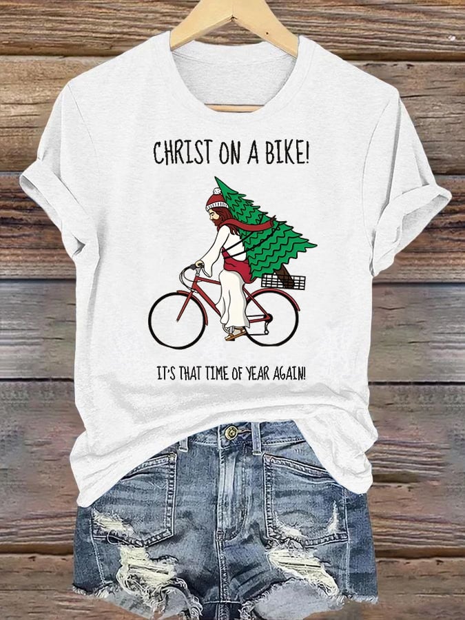 Women's  It's That Time Of Year Again Christian Washed  T-Shirt