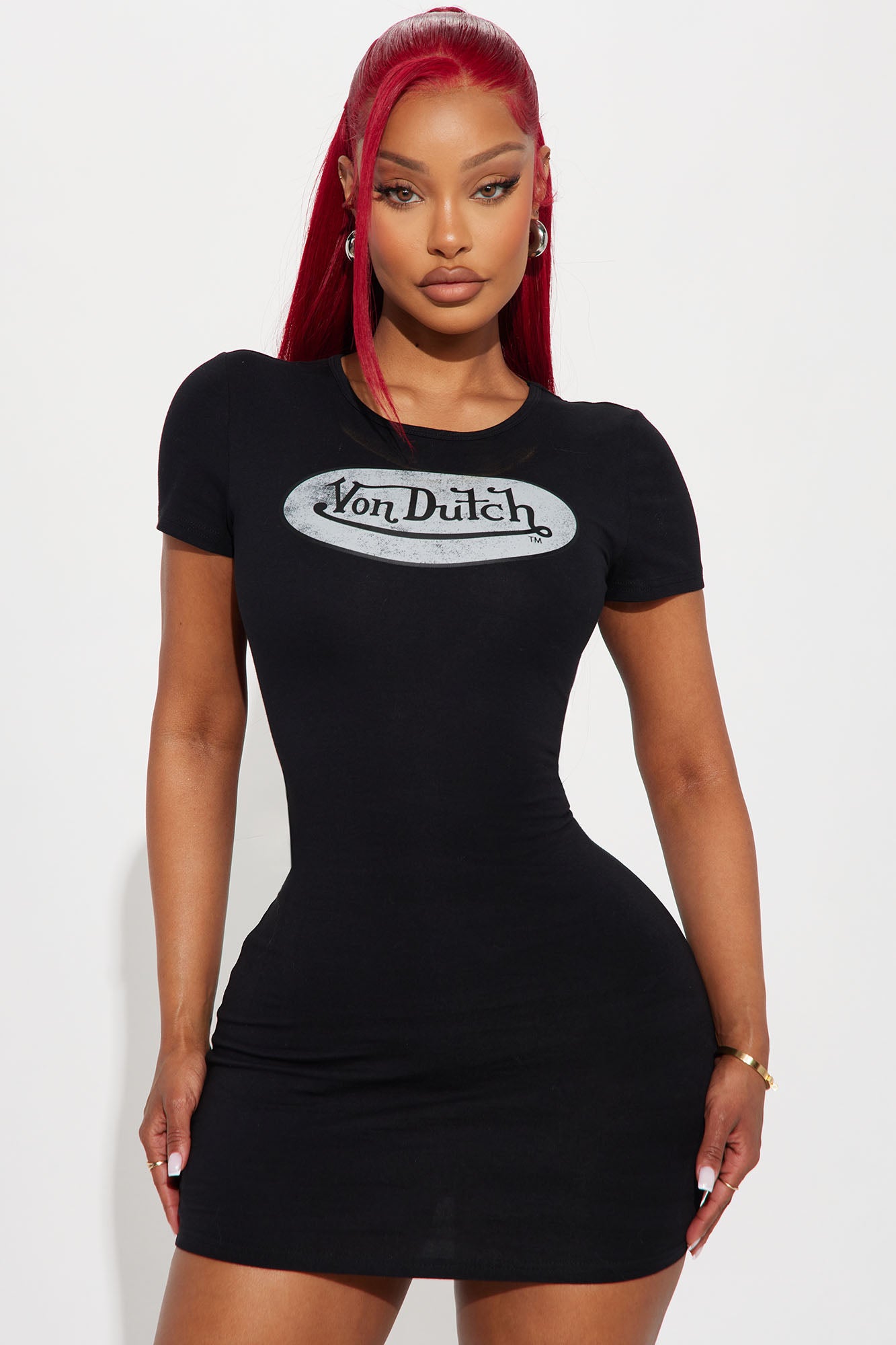Von Dutch Chenille Patch Mini Dress