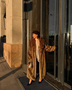 Women's Faux Long Coat Thicken Jackets Winter Warm Comfort Fashion Casual OL