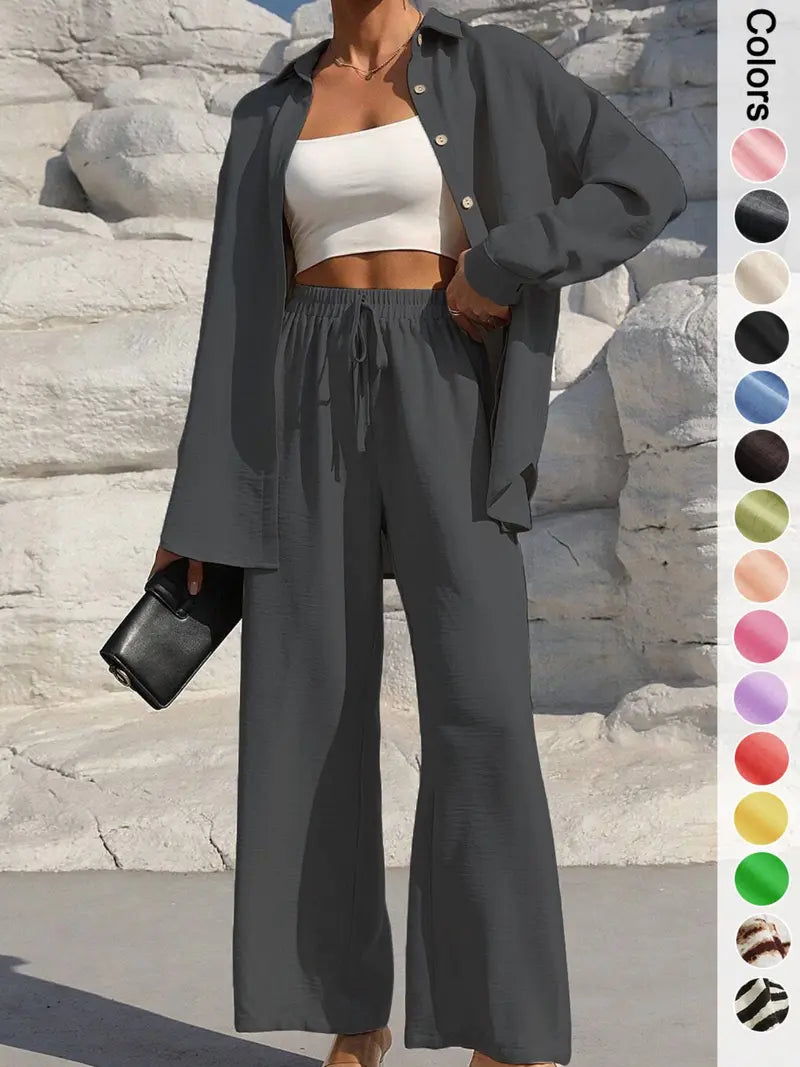 Women's Casual Sporty Shirt and Pants Set, Loose-Fit Zebra Stripe Two-Piece Suits, Ideal for Home Relaxation and Vacation