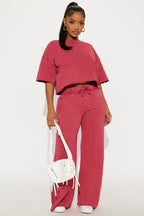 Strollin' Around Pant Set - Charcoal