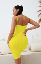 Ruched Midi Bodycon Dress