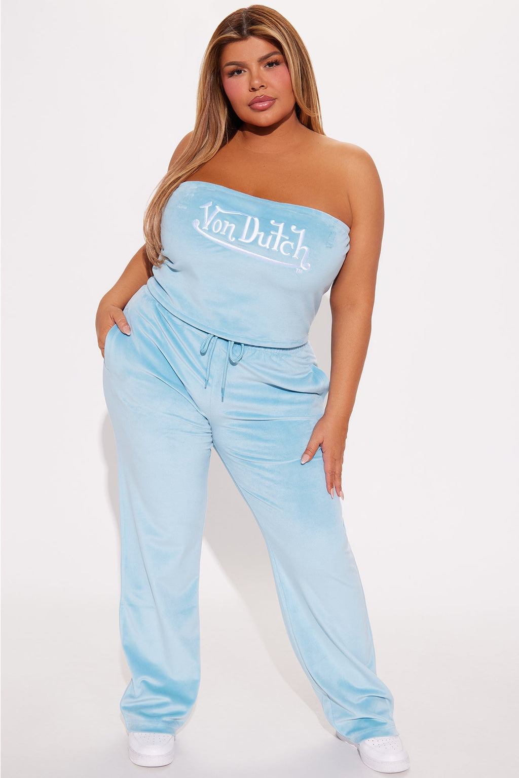 Von Dutch Velour Tube Top