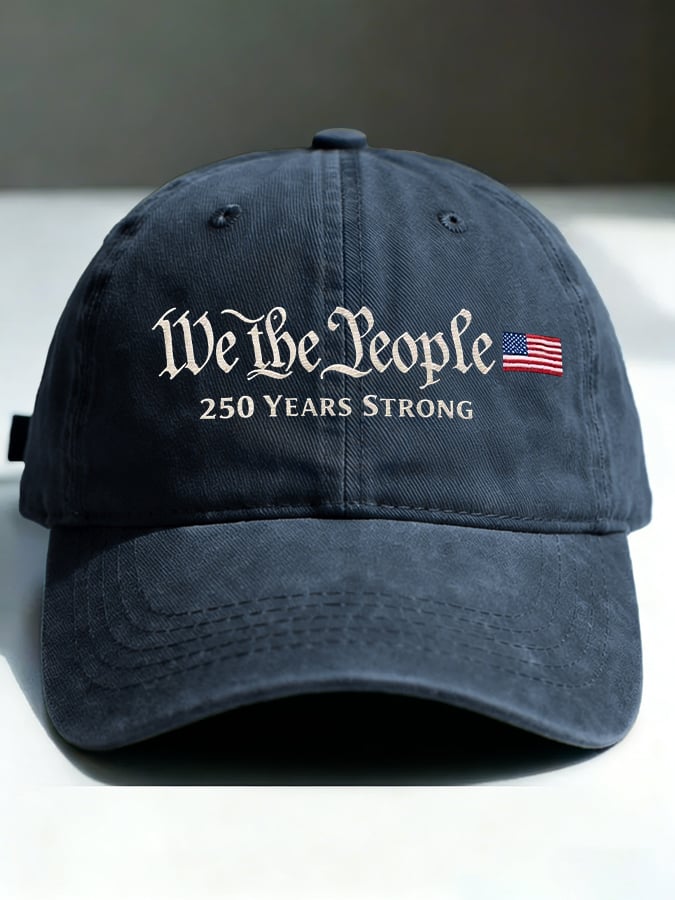 Retro We The People 250 Years Strong Print Baseball Cap
