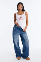 Von Dutch x Betty Boop Cherry Lips Ribbed Tank Top