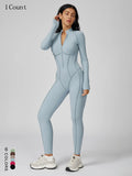 Women's Zipper Mock Neck Shapewear Bodysuit - Slim Fit
