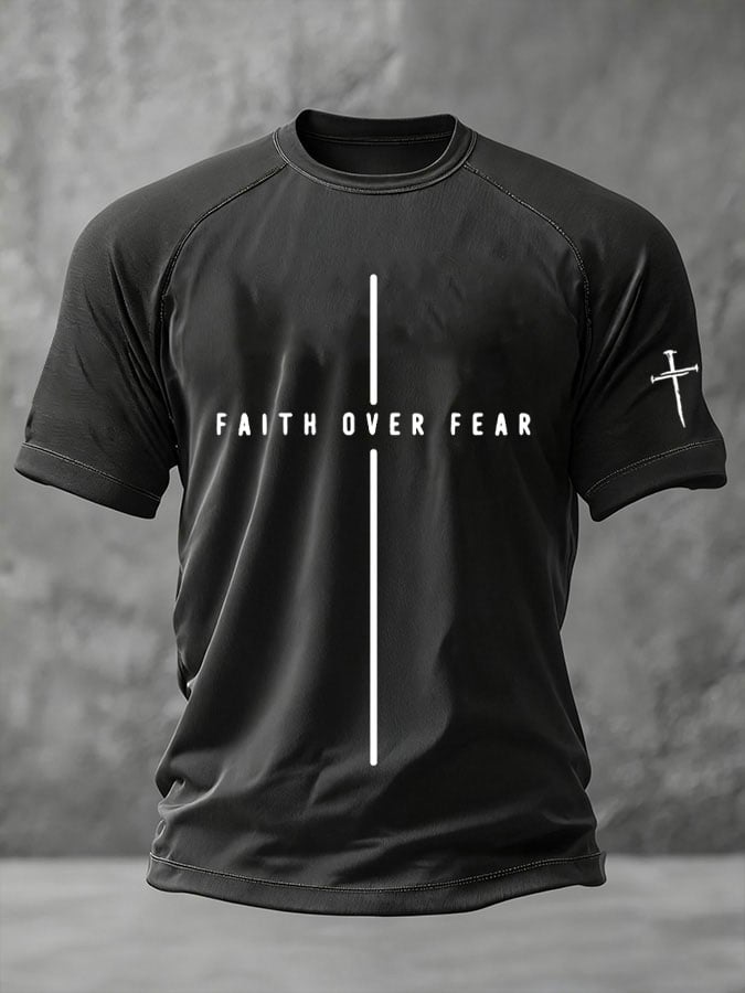 Men's Faith Print Casual T-Shirt