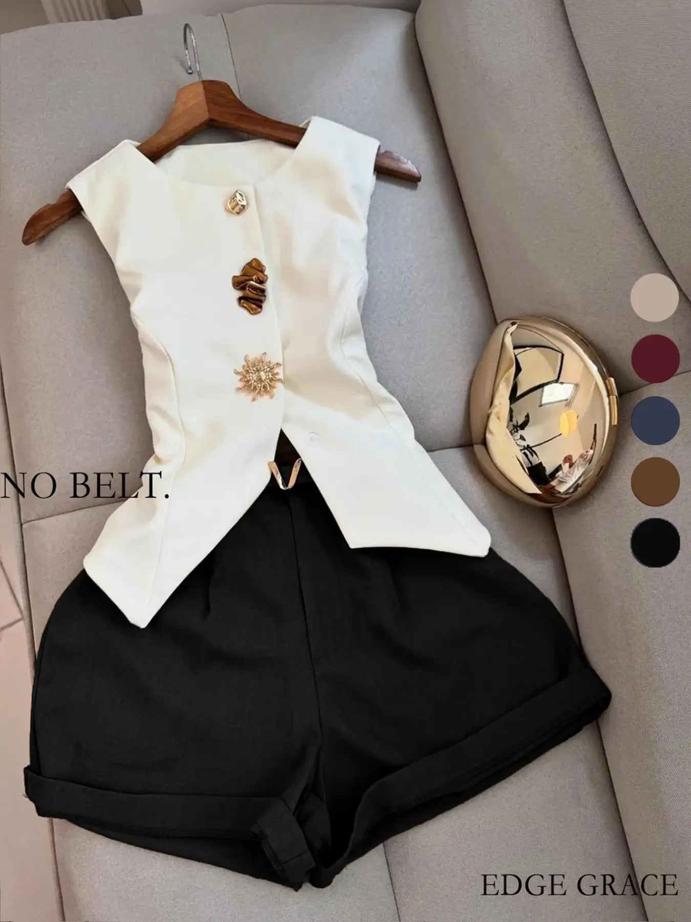 Women's Casual Sleeveless Top and Short Pants Set, Womenswear, Perfect for Daily Wear, Comfortable and Stylish for Women