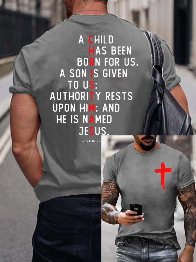 Men's Casual Printed Short-Sleeve T-Shirt
