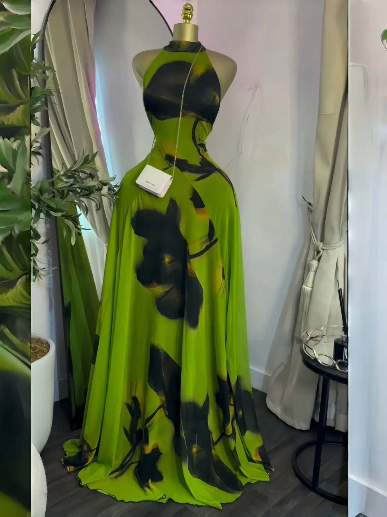 PULKRITU Women's Sleeveless Maxi Dress - Floral Print