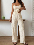 DAZY Women's Ditsy Floral Camisole And Shorts Pajama Set Summer