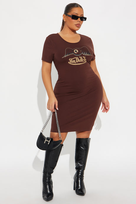Von Dutch Wings T Shirt Mini Dress