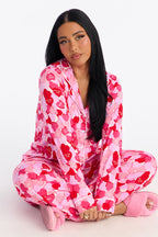 Love Is Sweet Long Sleeve PJ Pant Set - Pink/combo