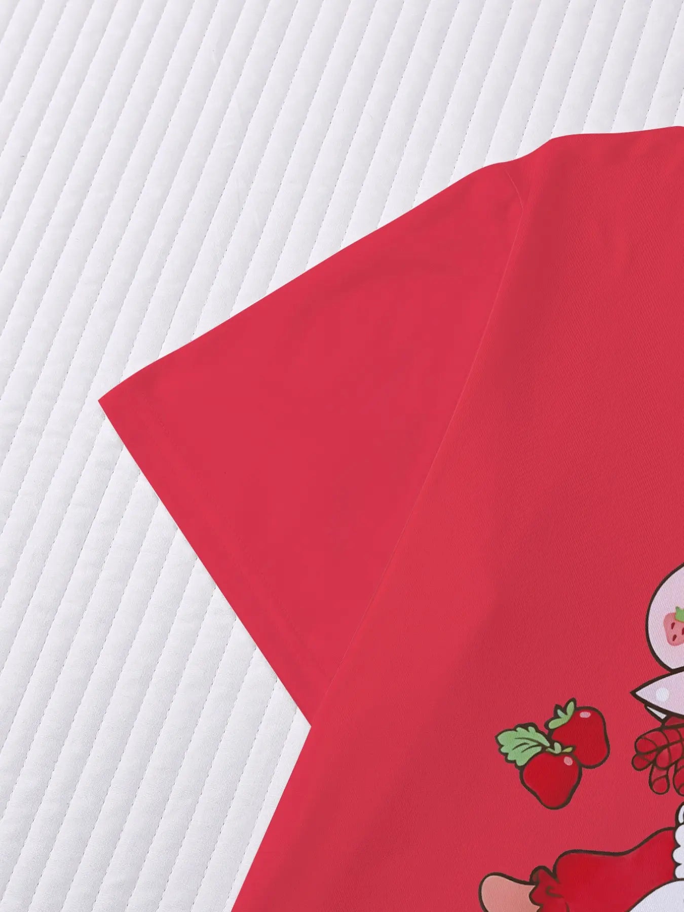 Women's Casual Cute Strawberry Print 3 Piece Pajama Set