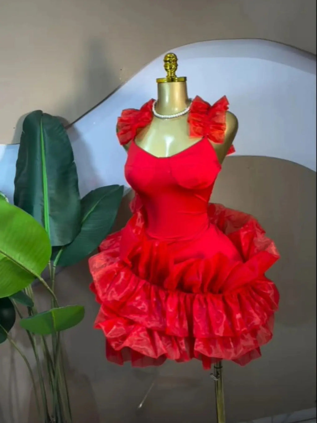 Women's Elegant Sleeveless Ruffled Hem U-Neck A-Line Mini Dress, Fashion Party Formal Evening Dress, Trendy Feminine Birthday Dress