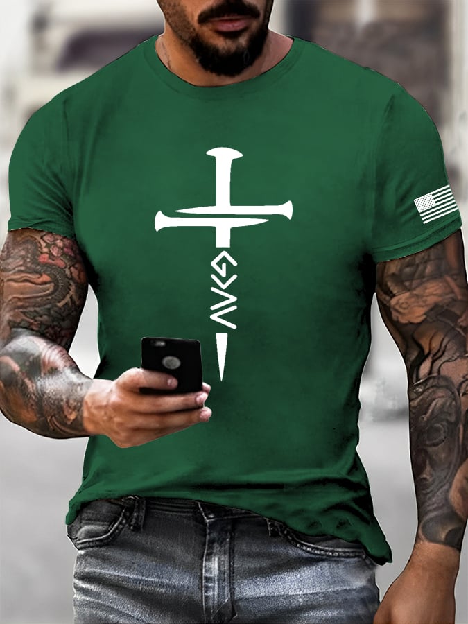 Men's Casual Printed Short-Sleeve T-Shirt