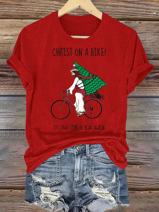 Women's  It's That Time Of Year Again Christian Washed  T-Shirt