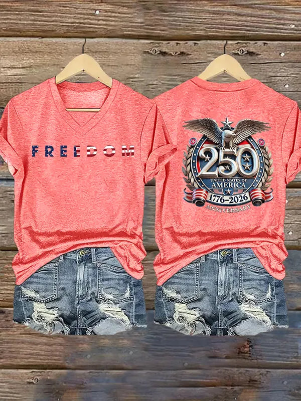 Women's  FREEDOM  Print T-Shirt