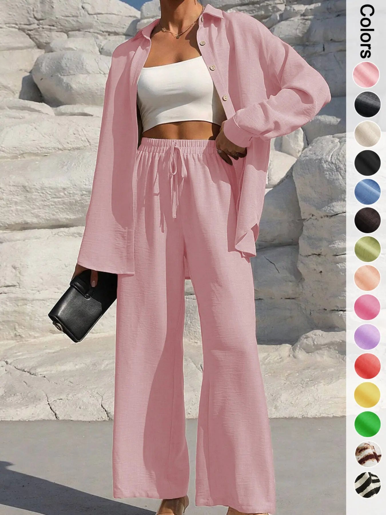 Women's Casual Sporty Shirt and Pants Set, Loose-Fit Zebra Stripe Two-Piece Suits, Ideal for Home Relaxation and Vacation